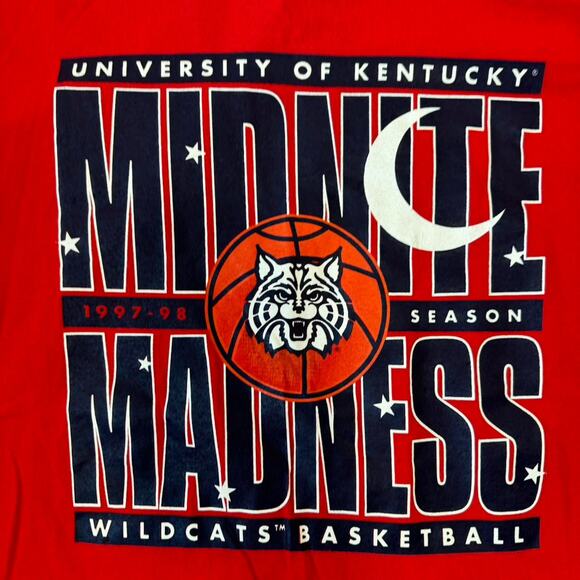 1997 University of Kentucky Wildcats basketball Midnight Madness tee basketball - Picture 2 of 4